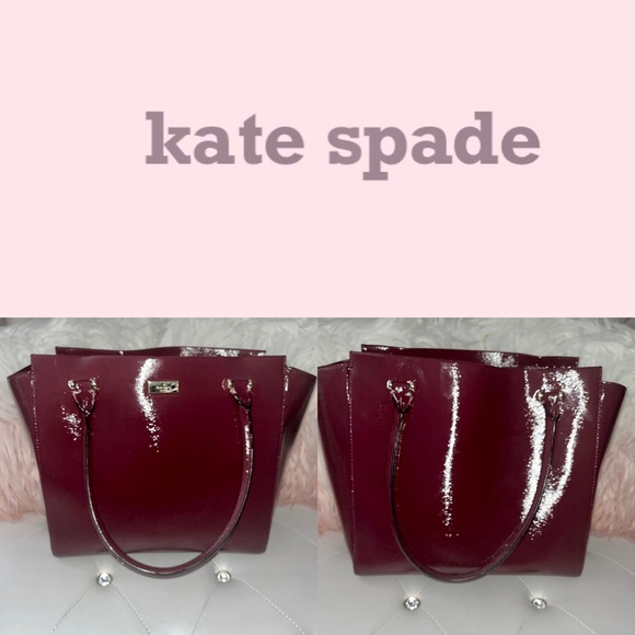 Kate Spade Bristol Drive Patent Leather Large Burgundy Tote - Picture 15 of 15